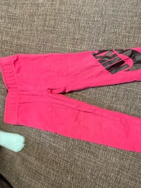 Nike Kids Pink Leggings with Black Logo